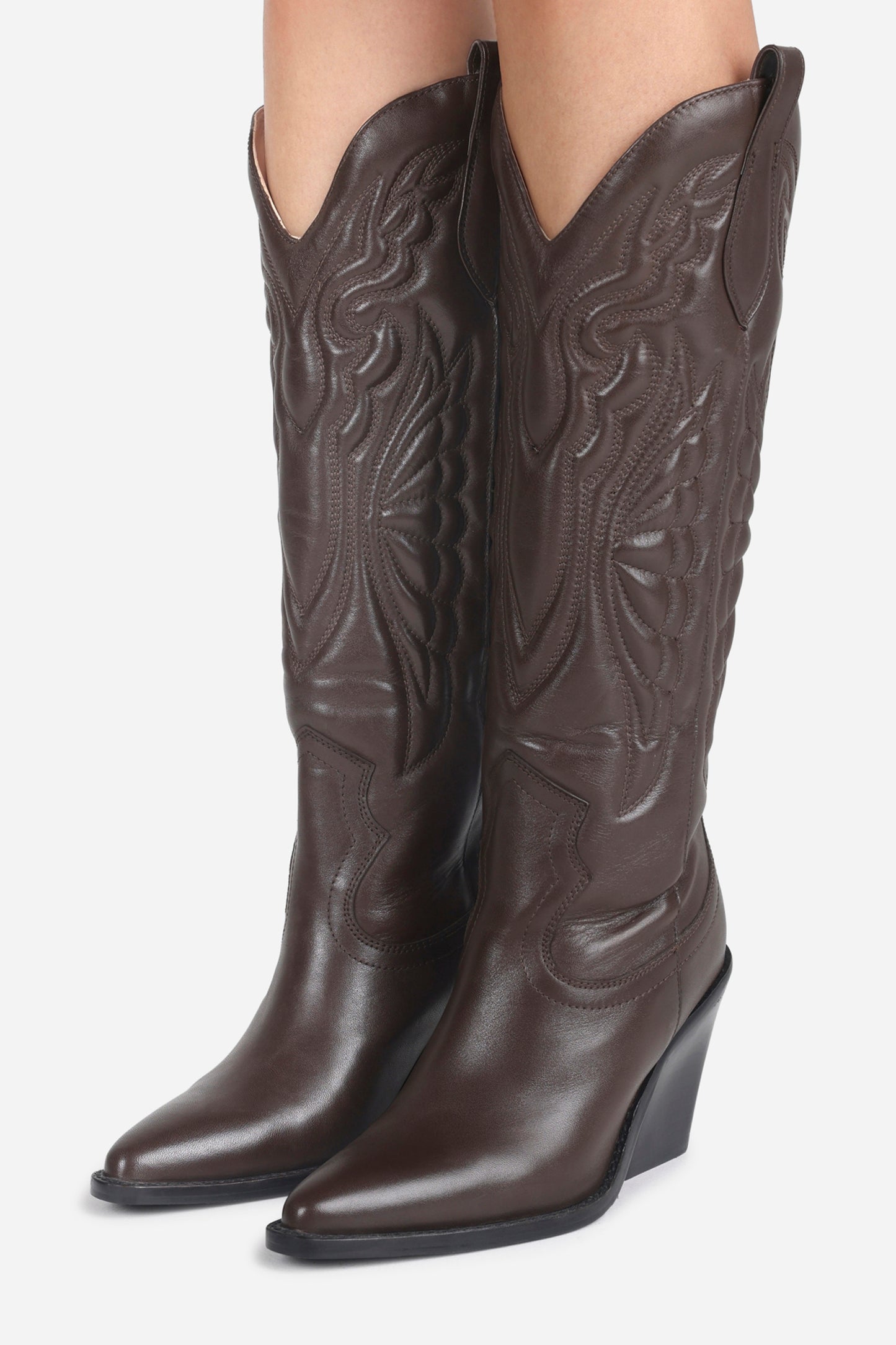 Western High Boot New-Kole | dark brown