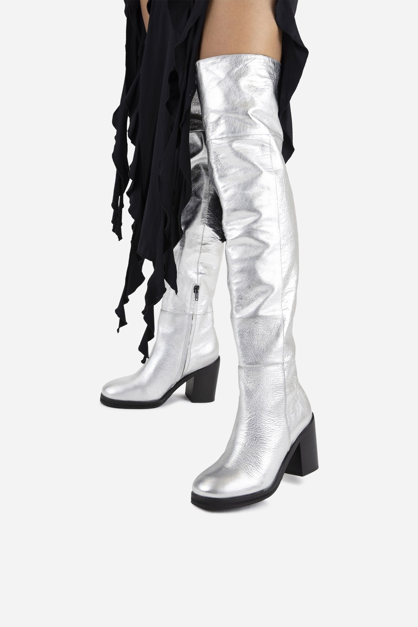 Stiefelette New-Patt | black/silver