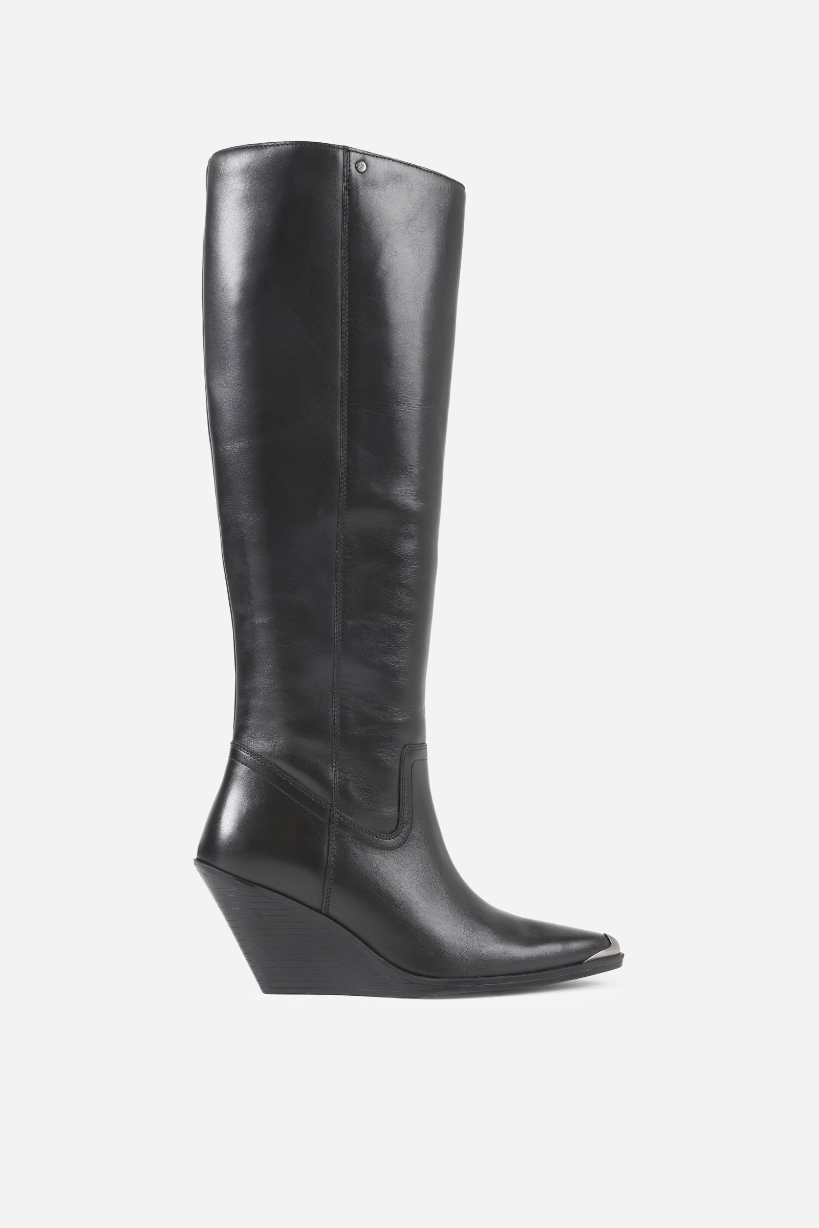 Black high wedge boots online