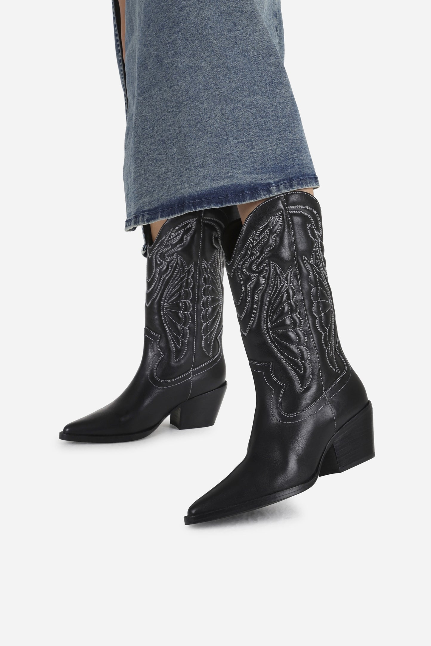 Western Ankle Boot Jukeson | black/white