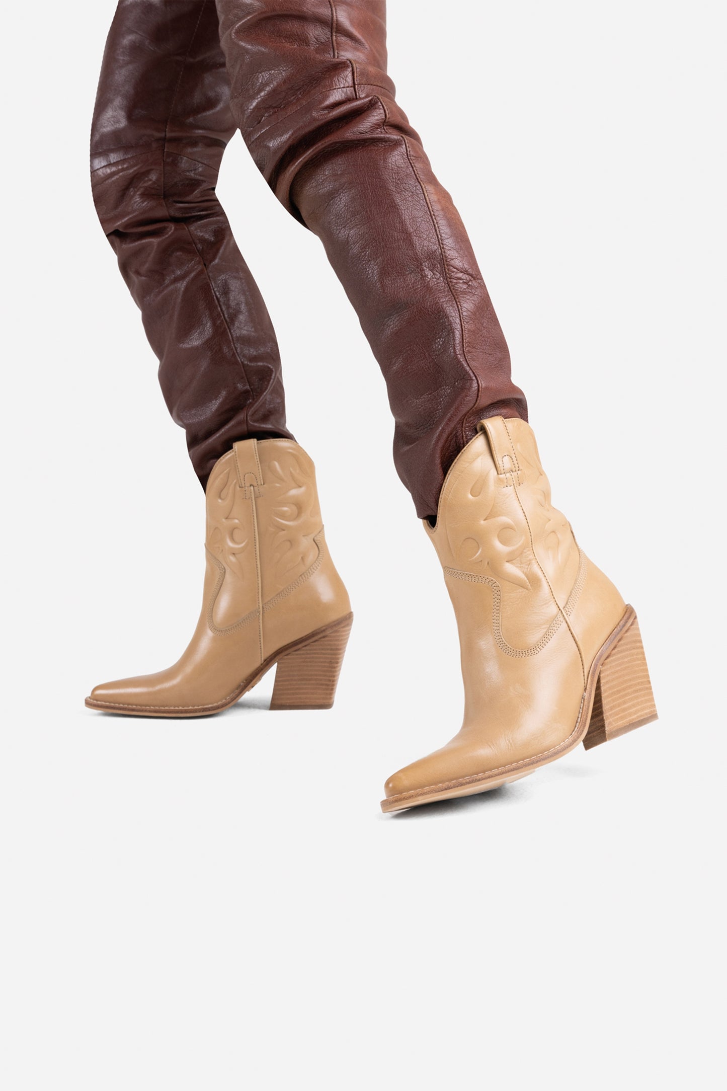 Cowboy Ankle Boot New-Kole | dark camel