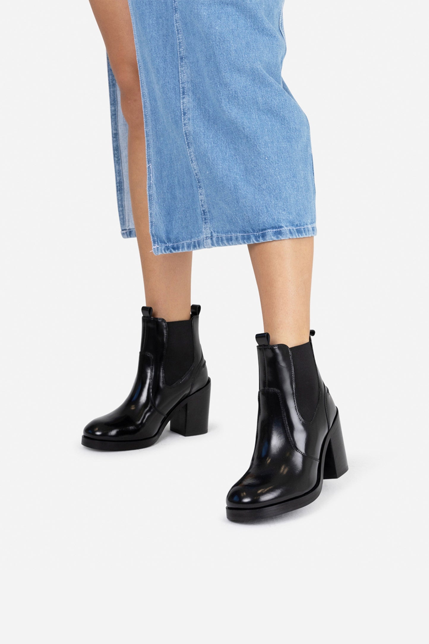 Enkellaars New-Patt | black