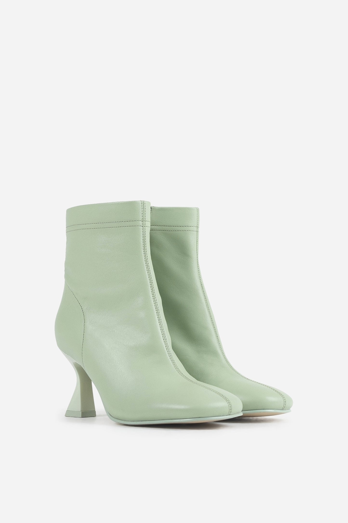 Enkellaars Met Hak Xar-a | green fig