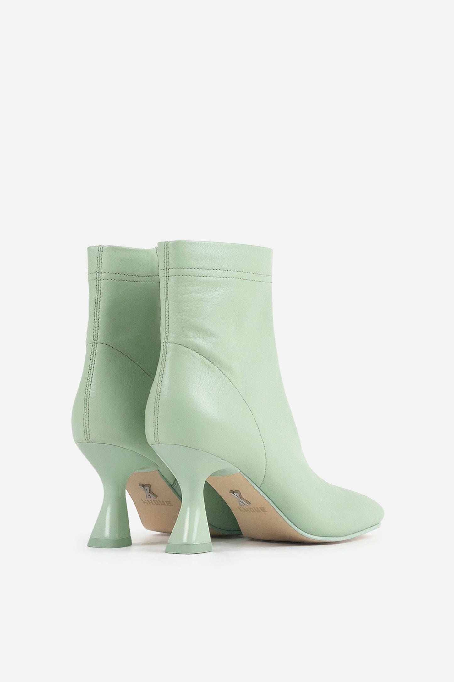 Enkellaars Met Hak Xar-a | green fig