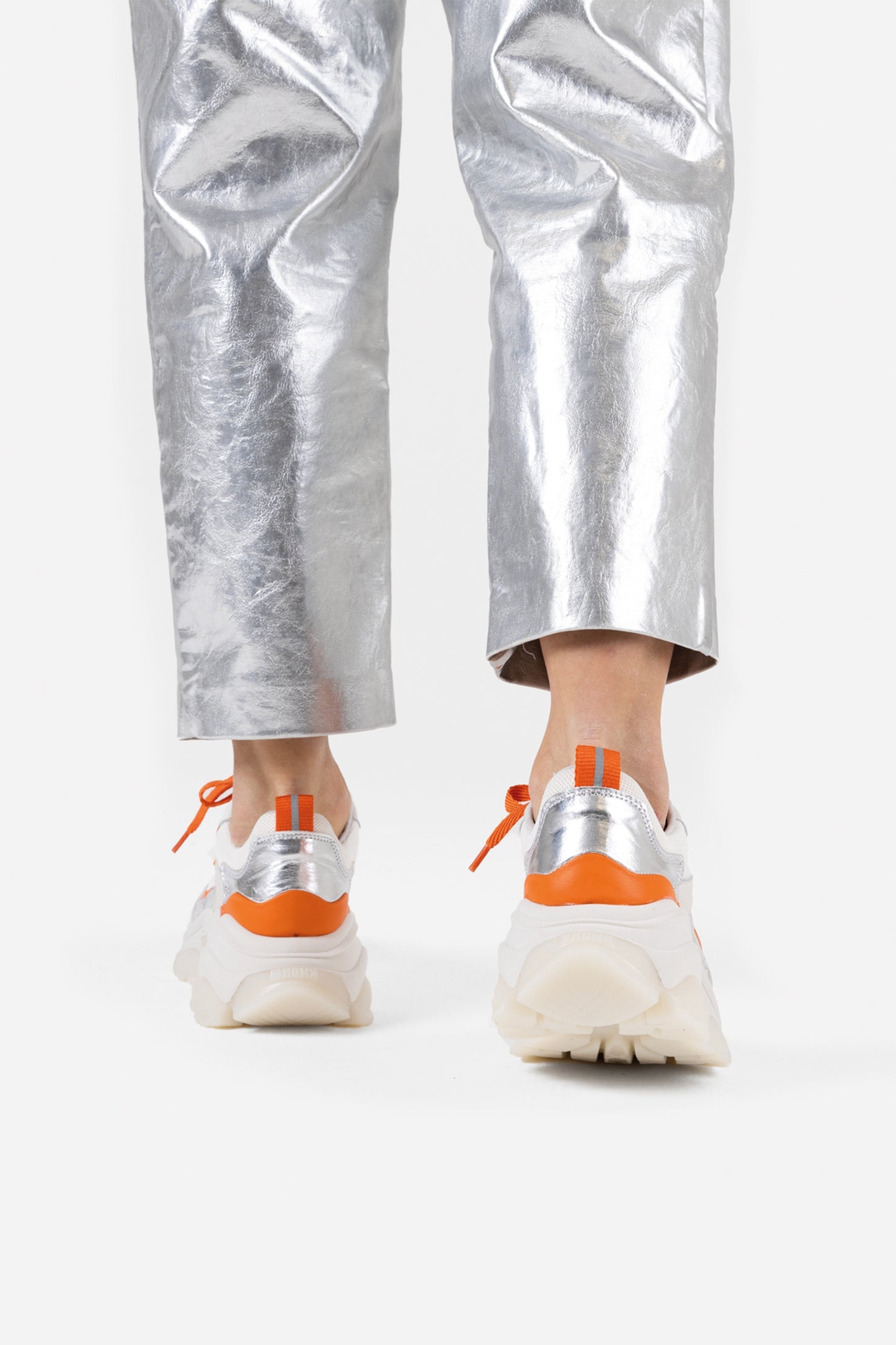 Sneaker Linn-y | off white/silver/orange