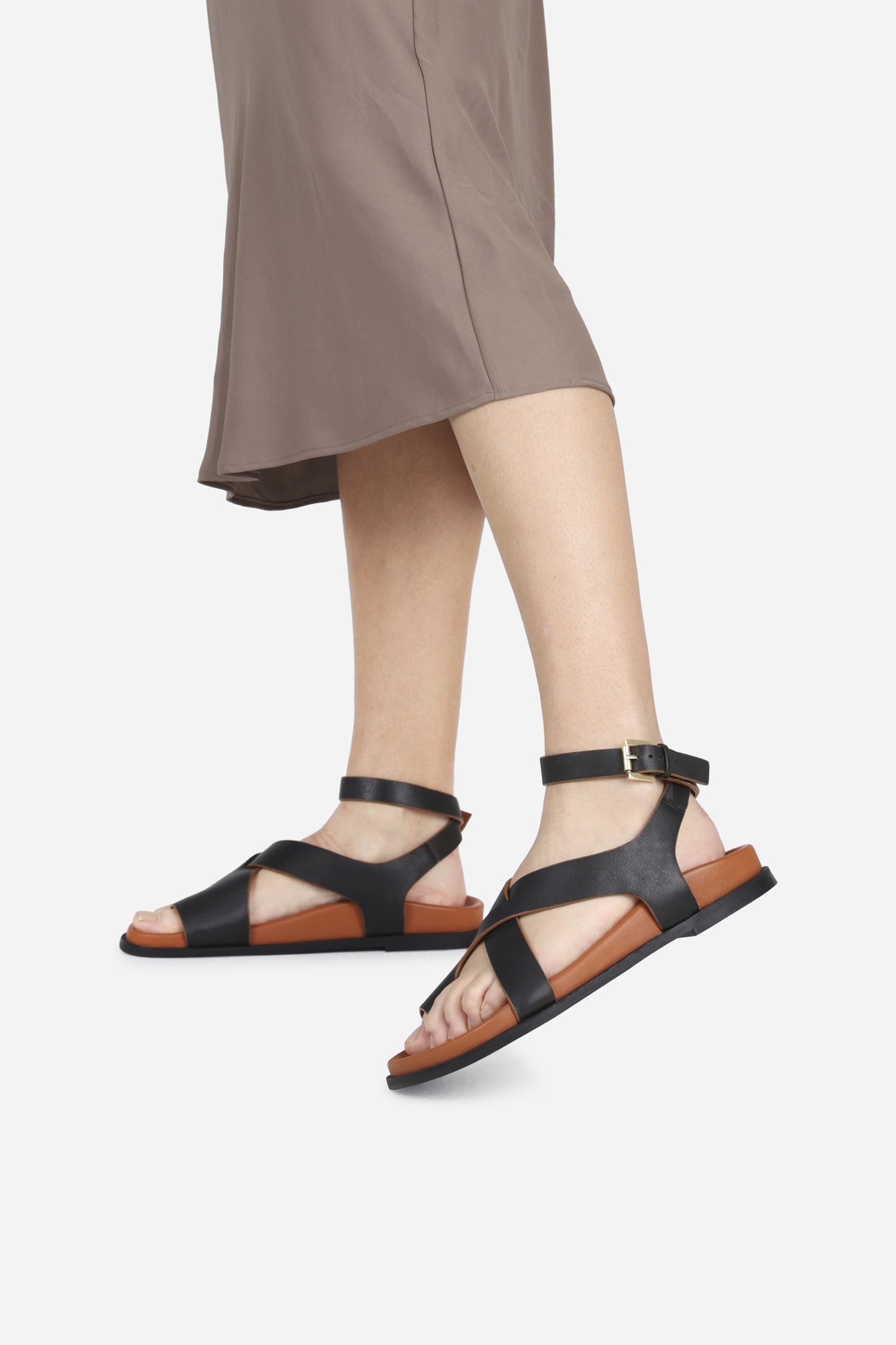 Sandal Yla-na | black/tan