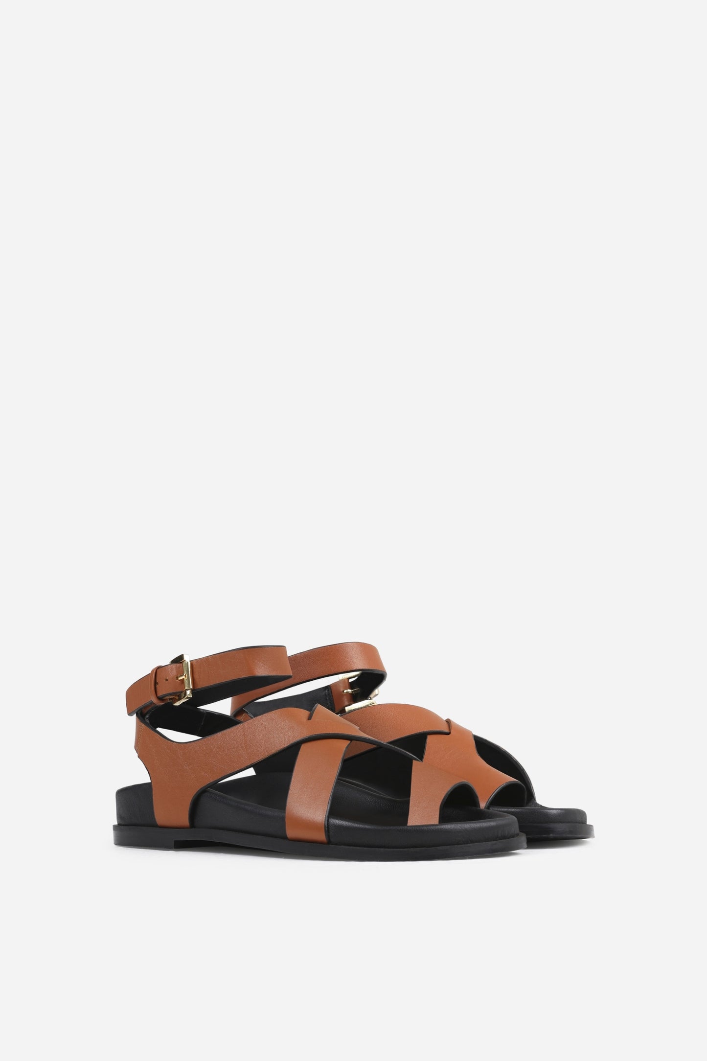 Sandaal Yla-na | tan/black