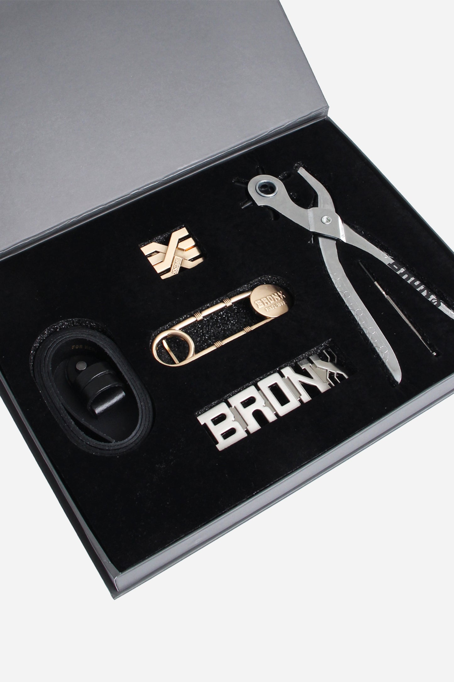 BRONX Belt Collection Box | black/silver/gold