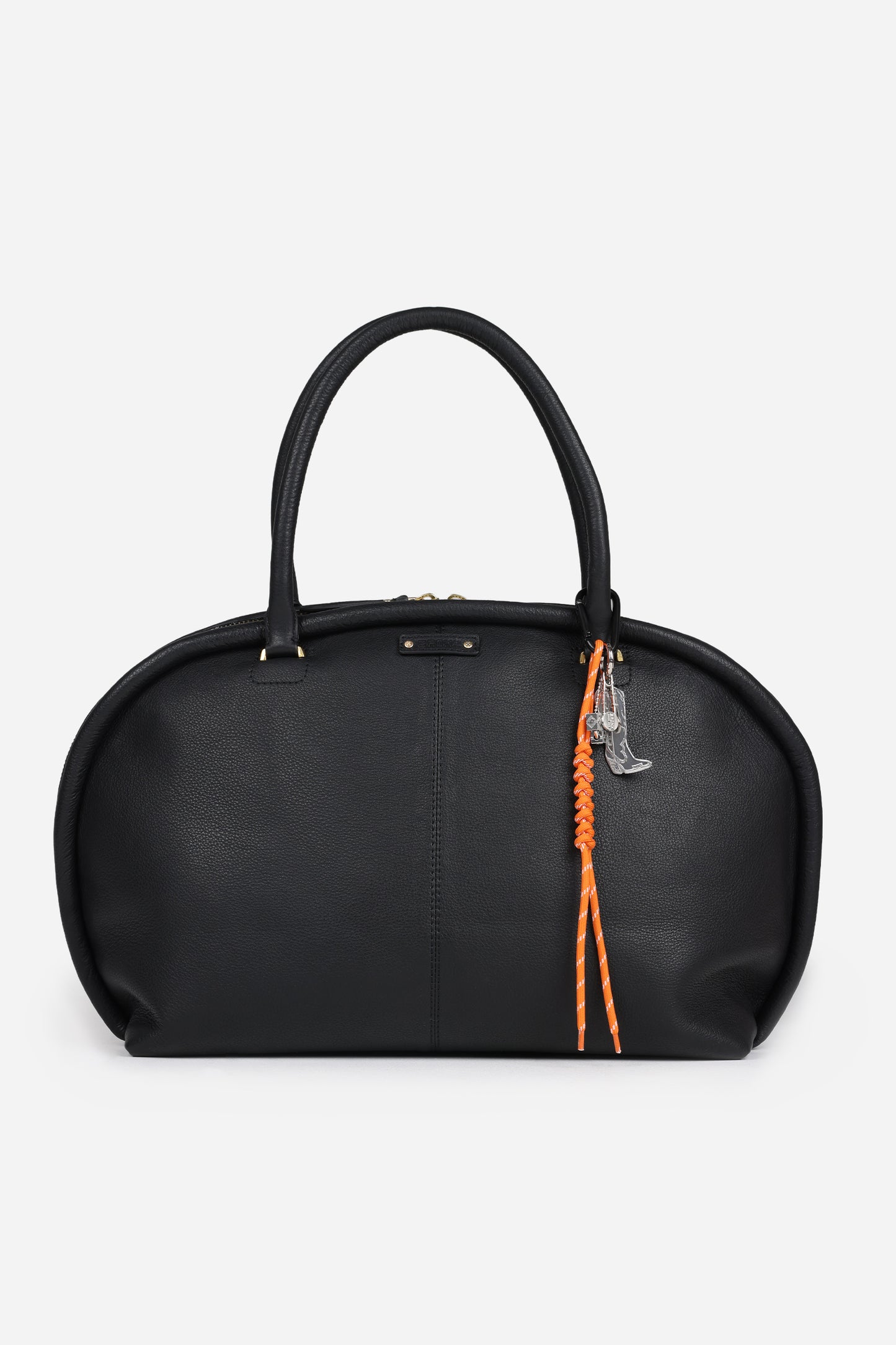 BRONX bag charm | silver/orange