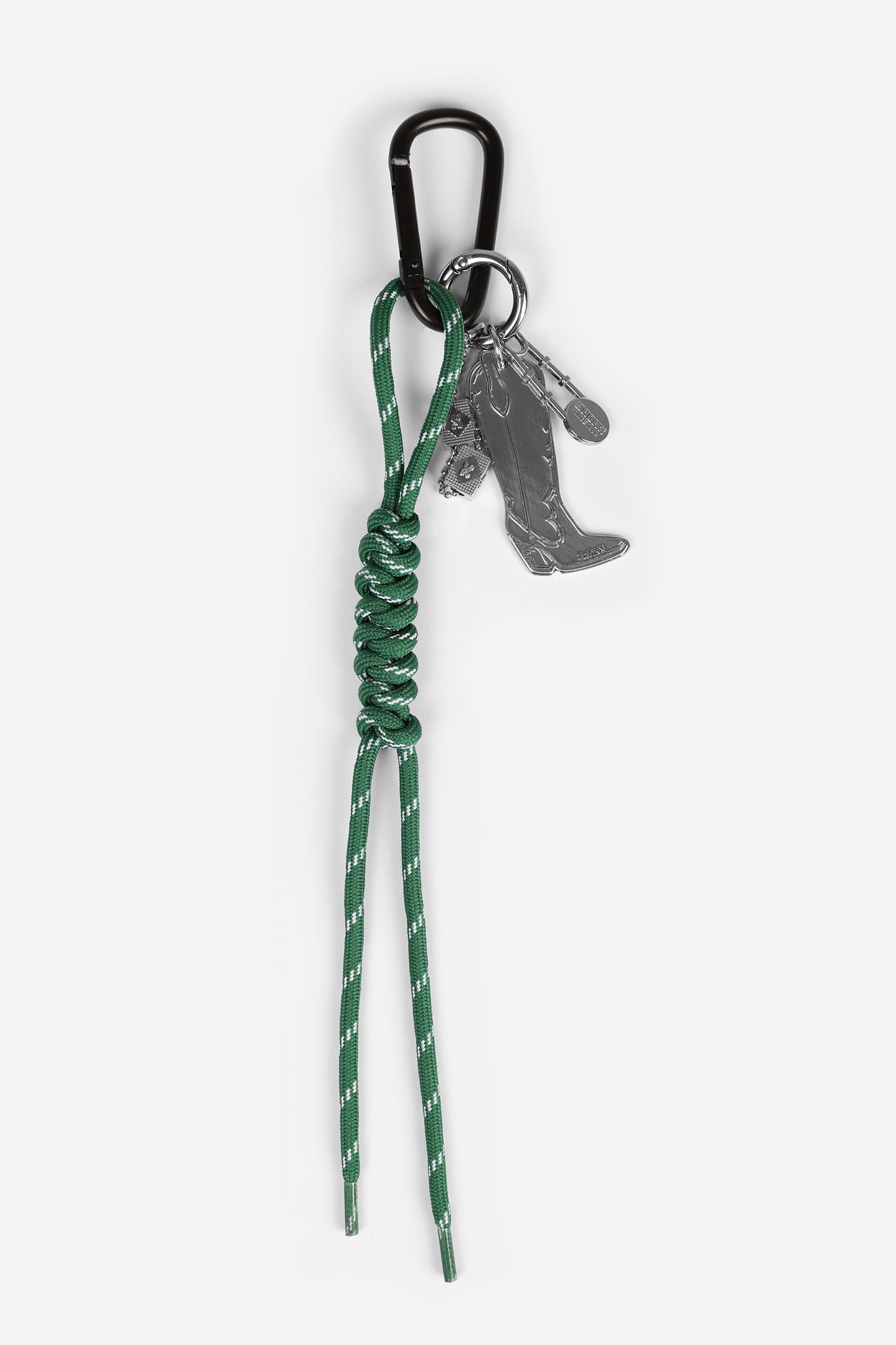BRONX bag charm | silver/green