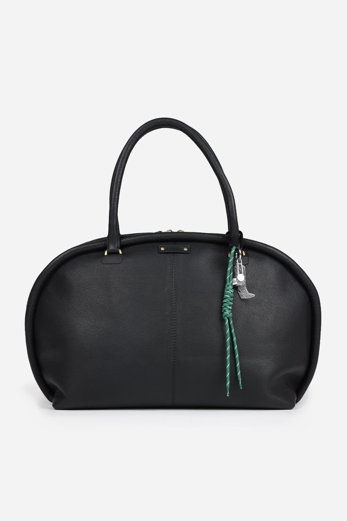 BRONX bag charm | silver/green