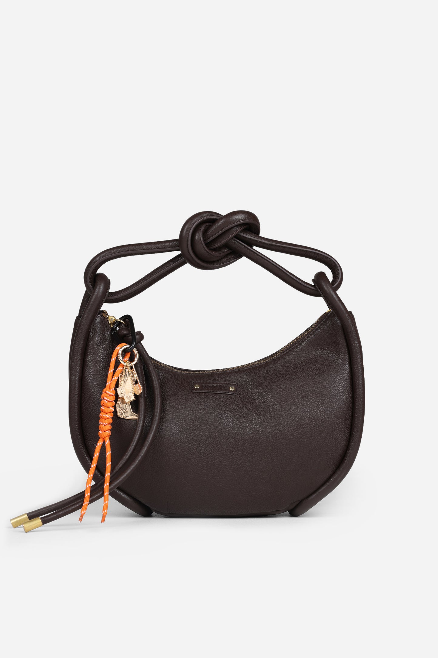 BRONX bag charm | gold/orange