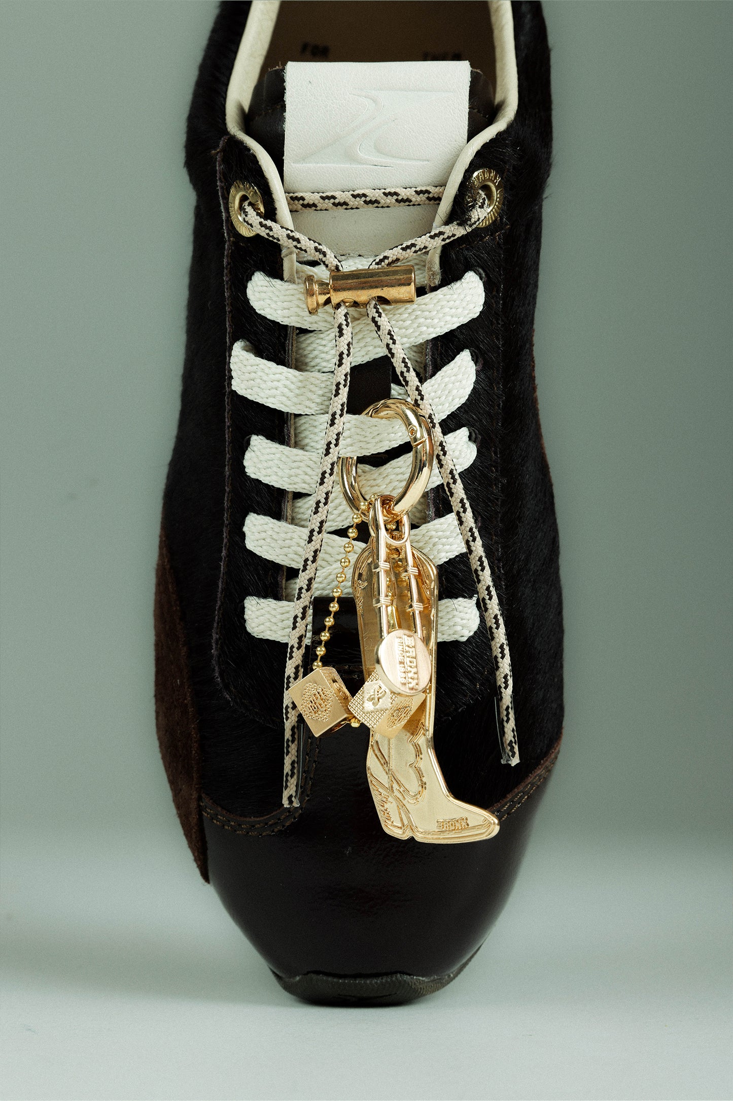 BRONX bag charm | gold/orange