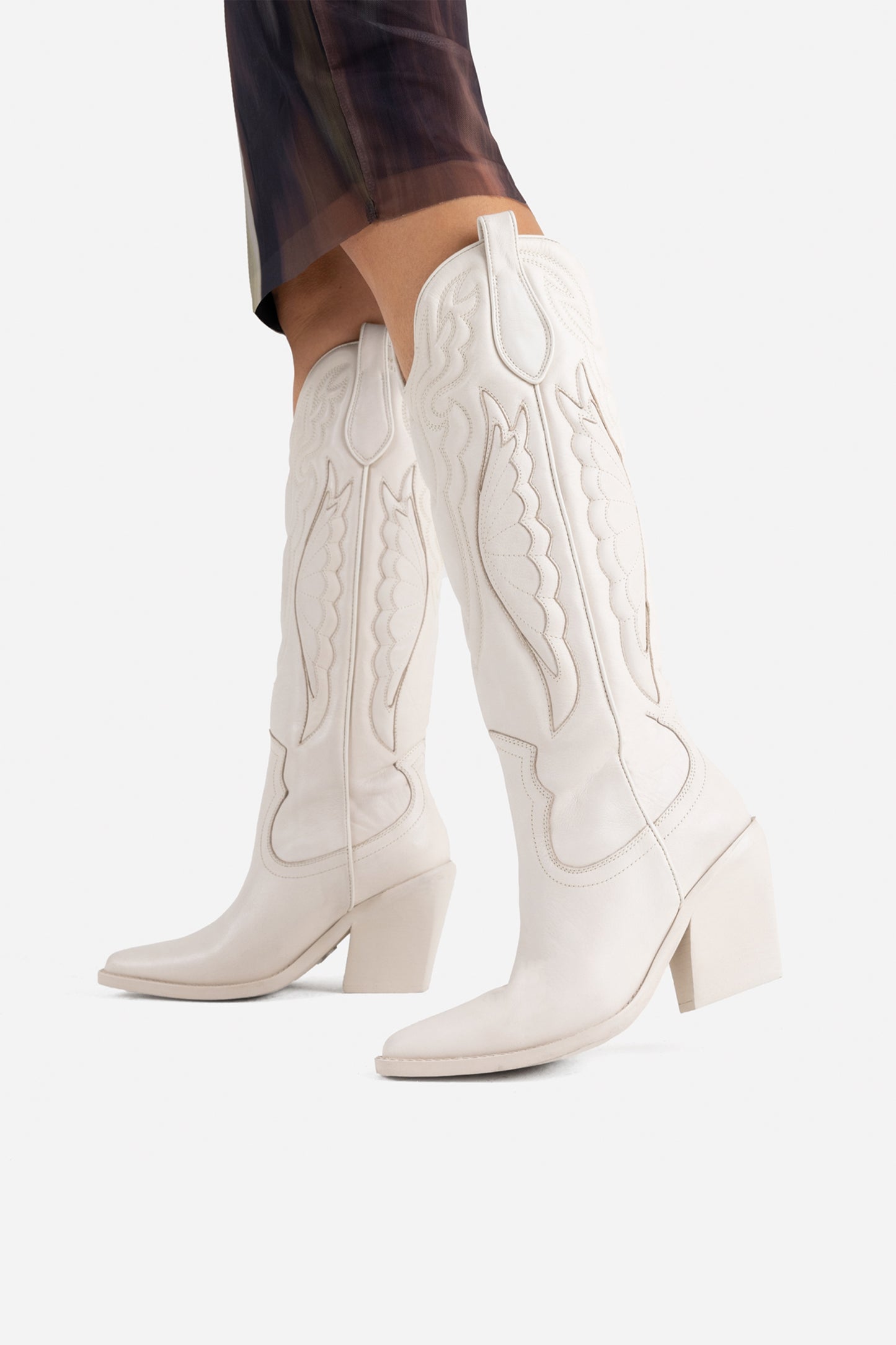 Western High Boot New-Kole | off white