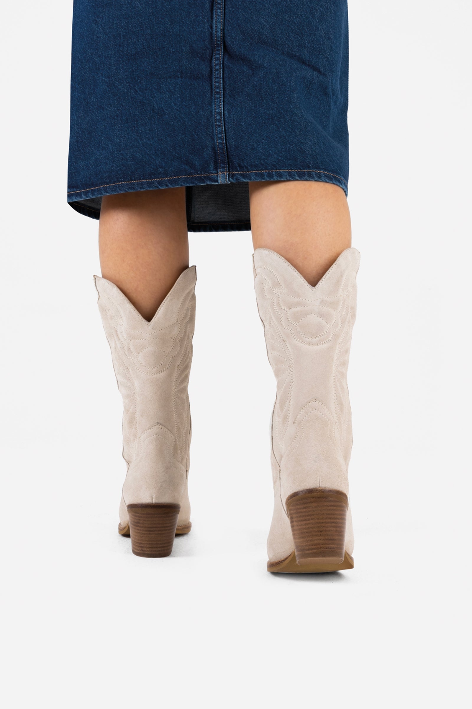 Cowboy boots dames online beige