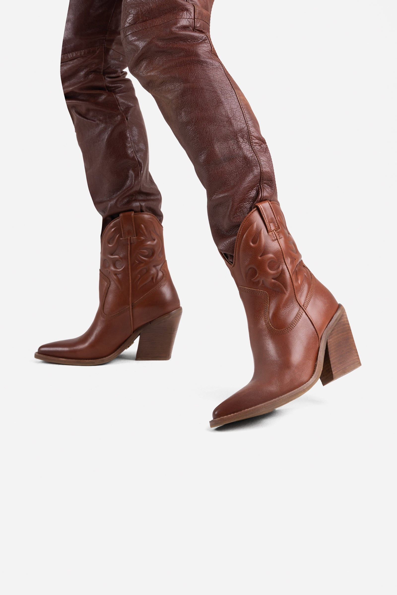 Cowboy Ankle Boot New-Kole | caramel