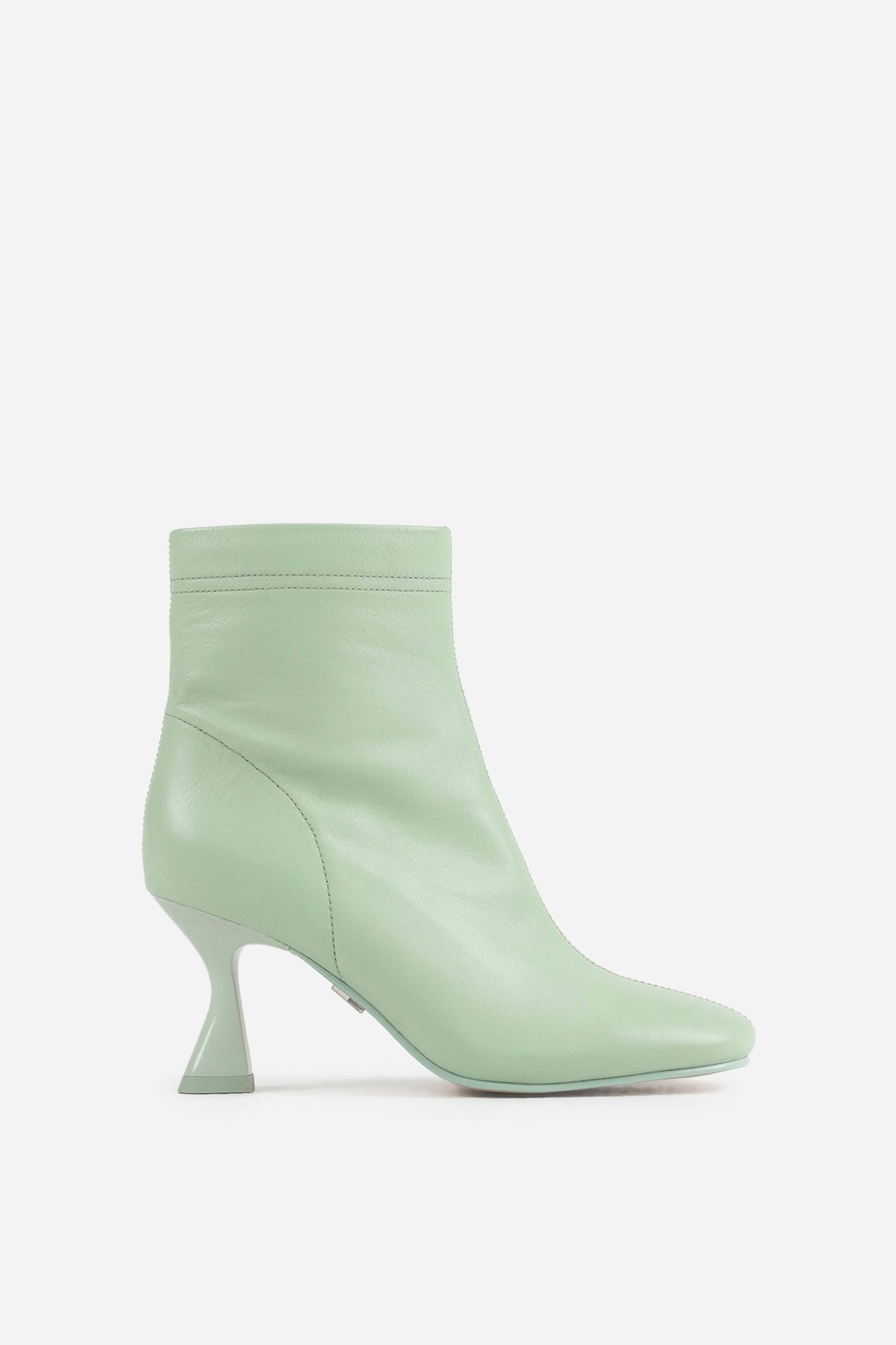 Enkellaars Met Hak Xar-a | green fig