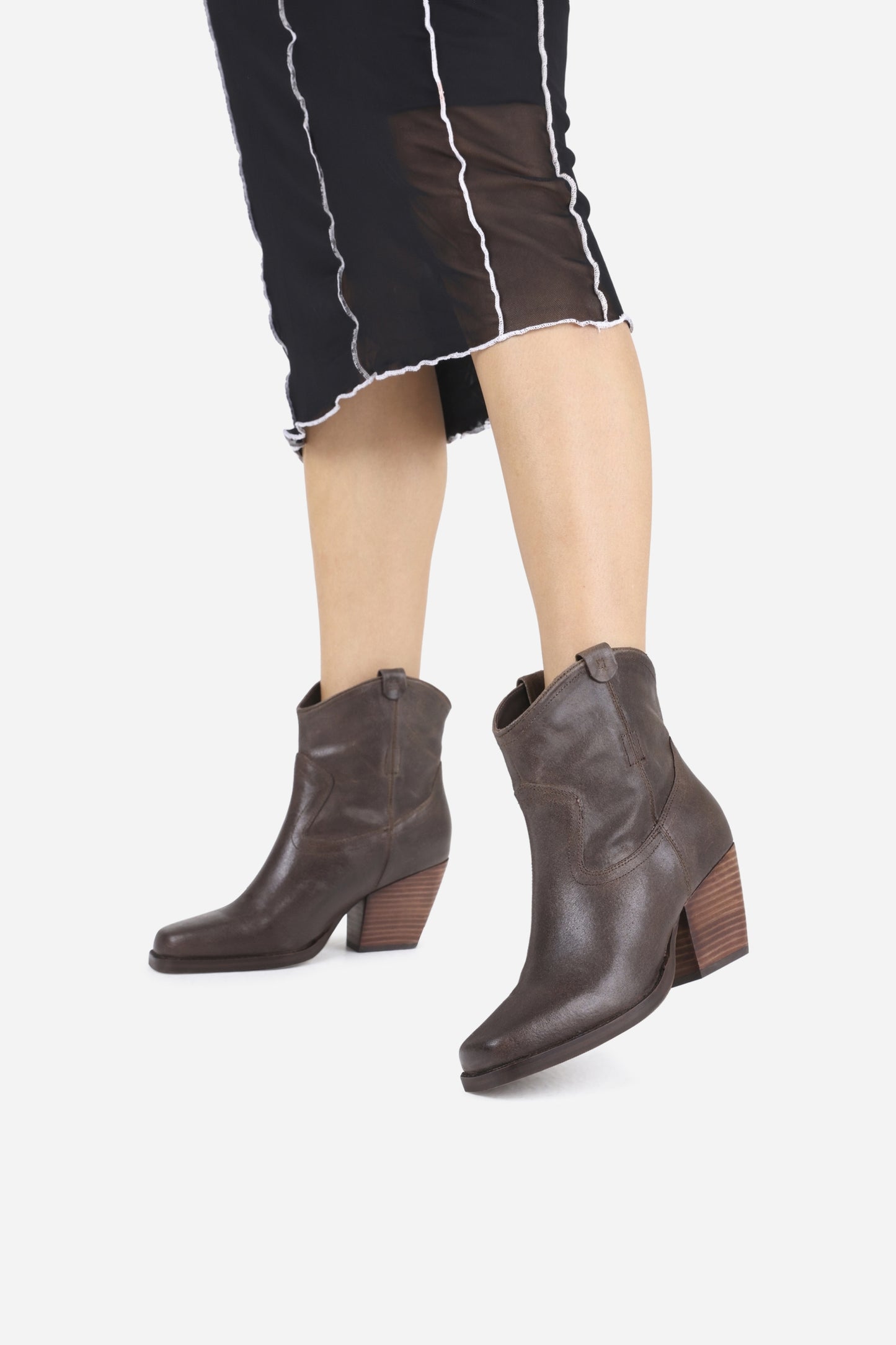 Ankle Boot Fu-zzy | dark brown