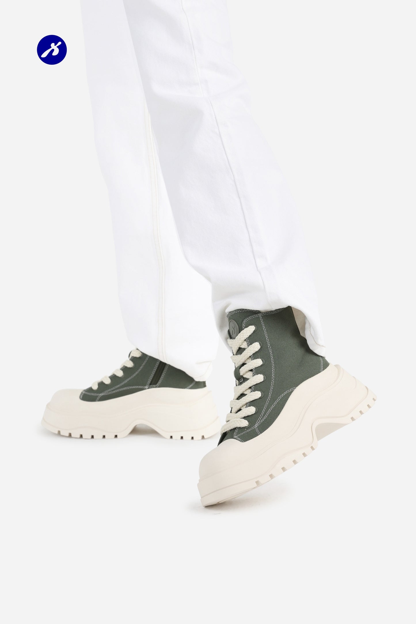 Ankle boots chunky-hiker | khaki