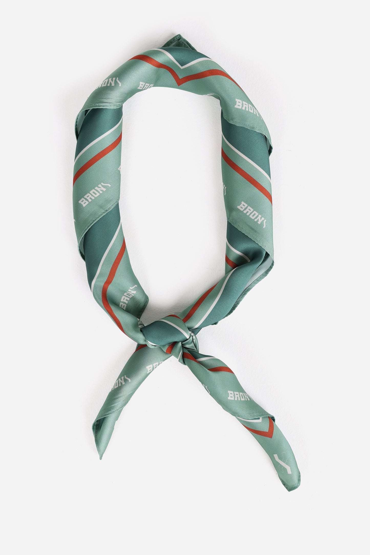 BRONX Scarf | jade green/off white/orange